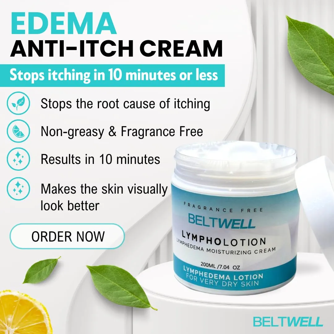 Beltwell® - Fragrance-Free Non-Greasy Lotion For Dry Itchy Skin From Edema, Swelling, Lymphedema, Varicose Veins, Ulcers, Cellulitis