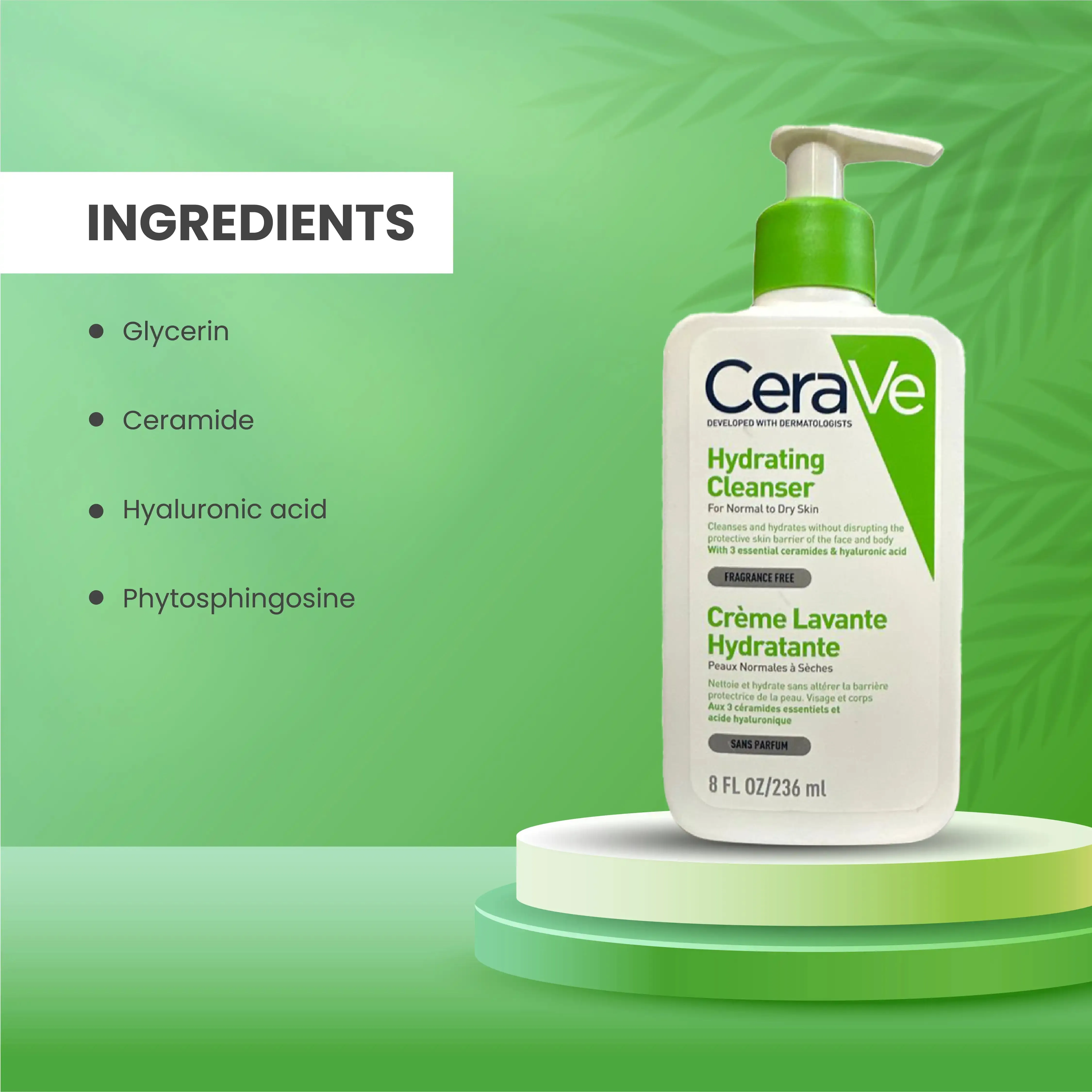 Cerave Hydrating Cleanser ||236ml