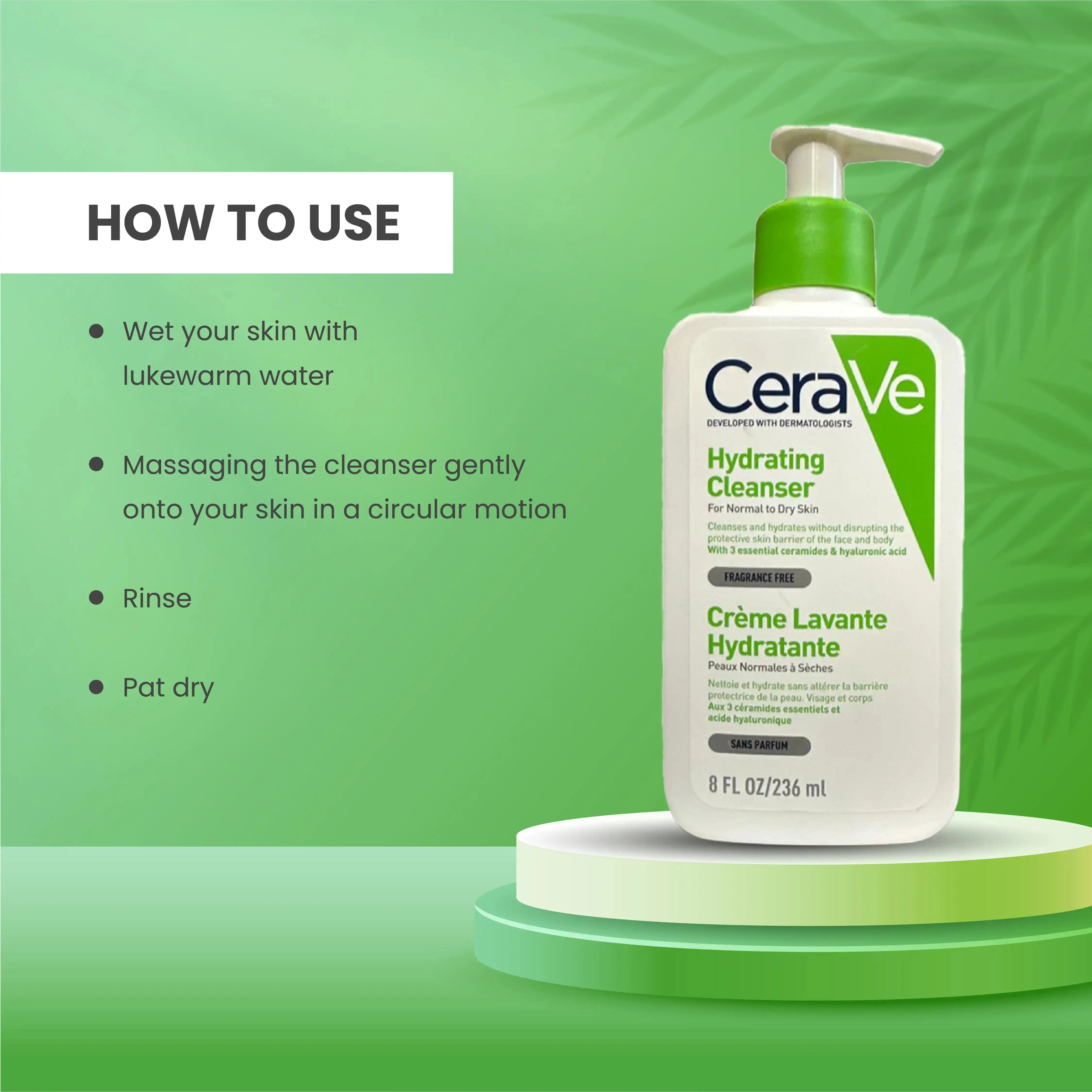 Cerave Hydrating Cleanser ||236ml