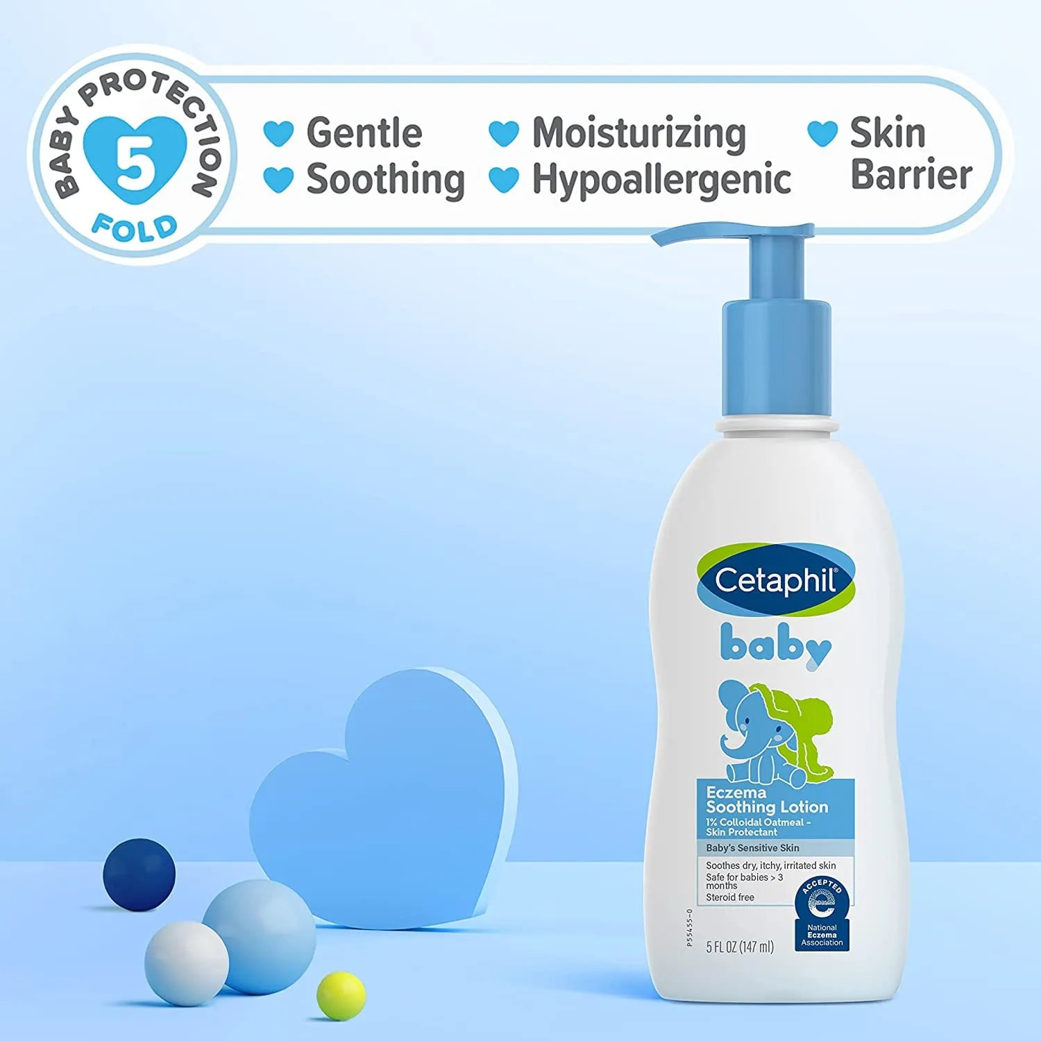 Cetaphil Baby Eczema Soothing Lotion with Colloidal Oatmeal, For Dry, Itchy and Irritated Skin, 5 Fl. Oz - 30299414005