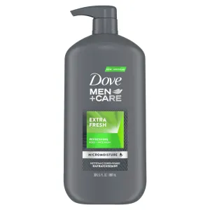 Dove Men Care Extra Fresh Refreshing Hydrating Face and Body Wash, 30 fl oz