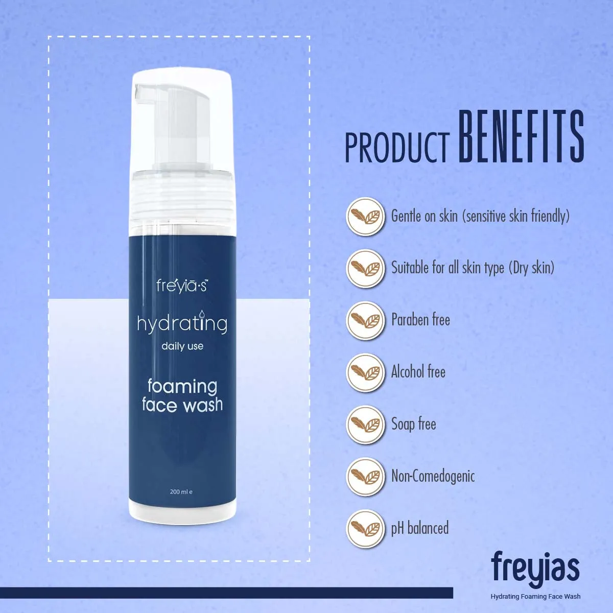 Freyias Hydrating Foaming Face Wash (200ml)