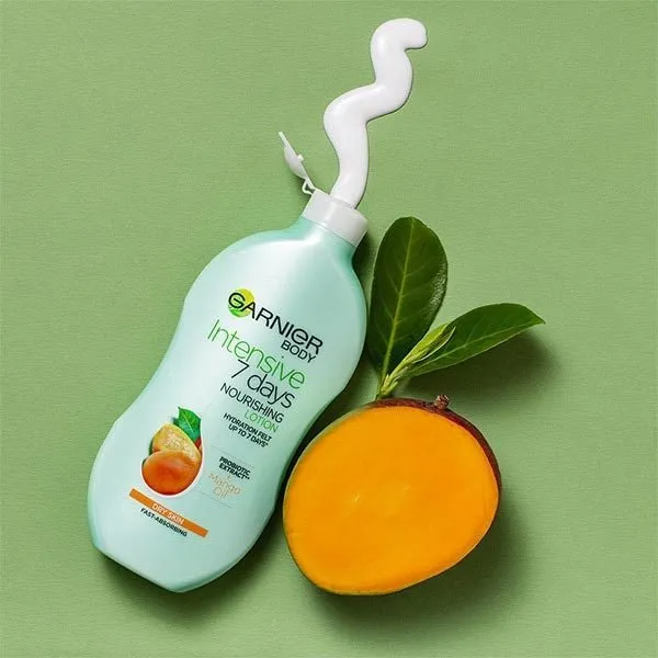 Garnier Intensive 7 Days Mango Probiotic Extract Body Lotion Dry Skin