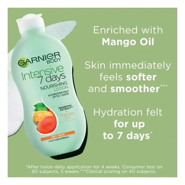 Garnier Intensive 7 Days Mango Probiotic Extract Body Lotion Dry Skin