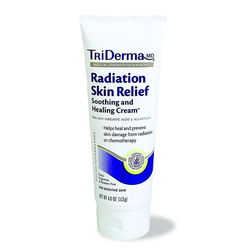 Genuine Virgin Aloe TriDerma® Radiation Skin Relief™ Soothing and Healing Cream, Non-sticky, Non-Greasy, 4 oz