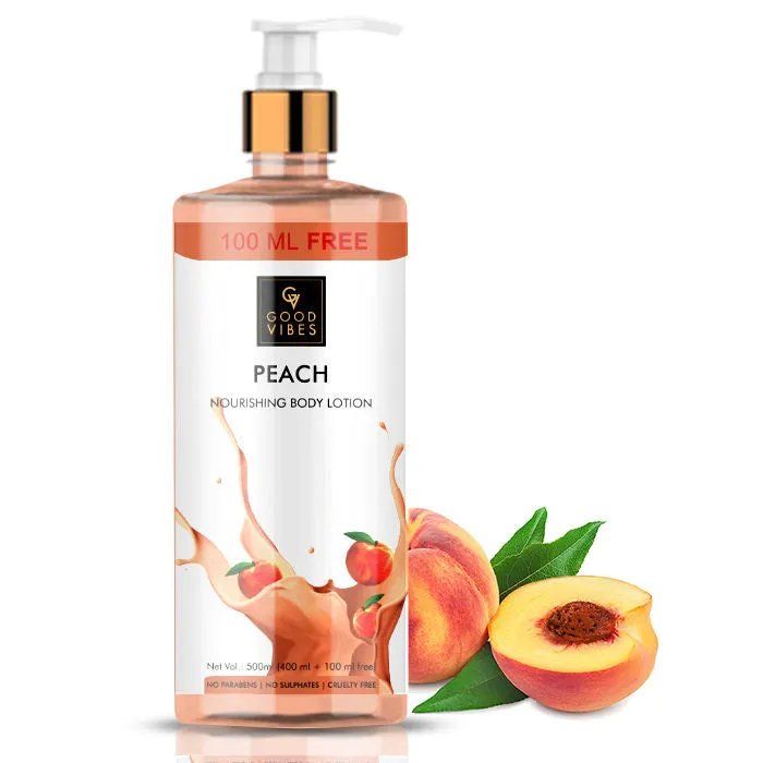 Good Vibes Nourishing Body Lotion - Peach (400ml   100 ml free)