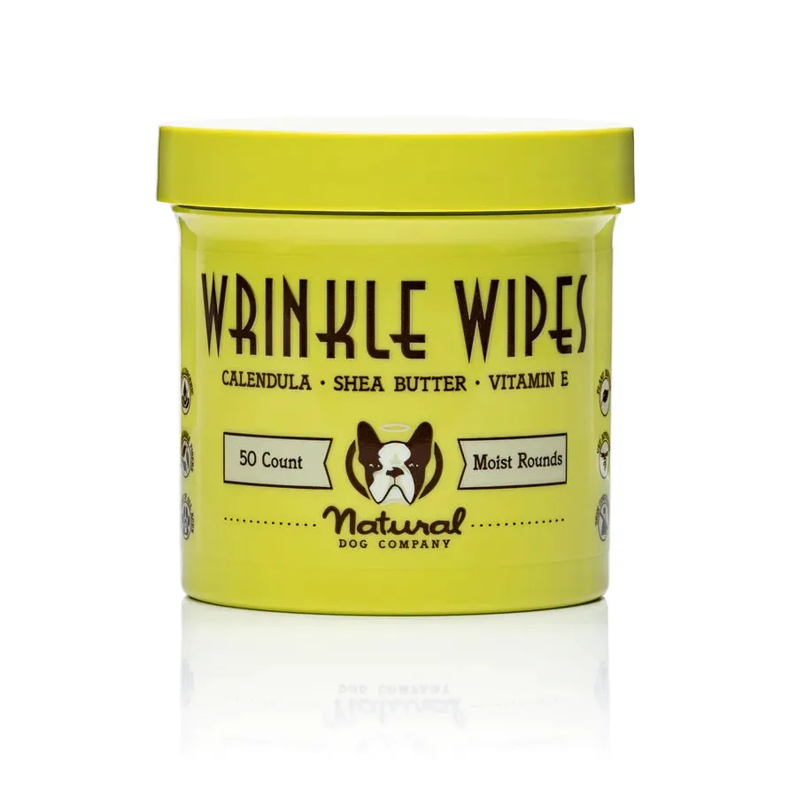 Natural Dog Company Wrinkle Wipes, 50-Count